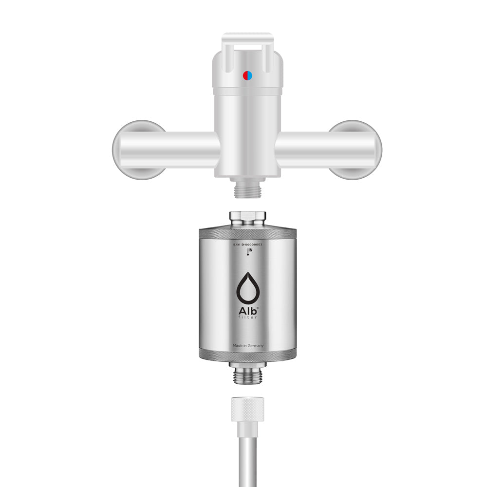 Alb® Shower Filter Balance Silver – Elevate Your Shower Experience with the Best Shower Filter for Hard Water in UAE
